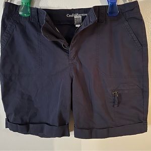 Croft&Barrow Women’s Natural Fit Navy Blue Shorts Size 14 Stretch